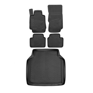 Alfa Romeo Giulia 3D Floor-Trunk Mats - Omac - Black - '17-'25 Alfa Romeo Giulia 3D Floor-Trunk Mats - Omac - Black - '17-'25